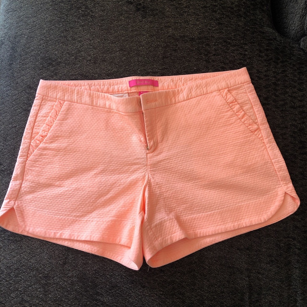 Lilly Pulitzer coral Shorts.